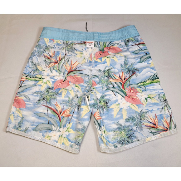 RARE Birdwell Beach Britches Board Shorts 34" Paradise Transparent Floral Lined - Picture 9 of 16